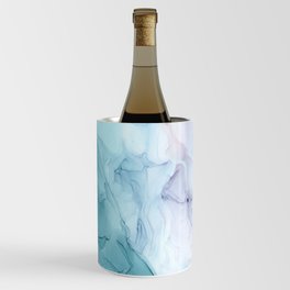 Beachy Pastel Flowing Ombre Abstract Wine Chiller