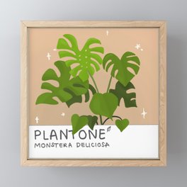 Plantone - Monstera Deliciosa  Framed Mini Art Print