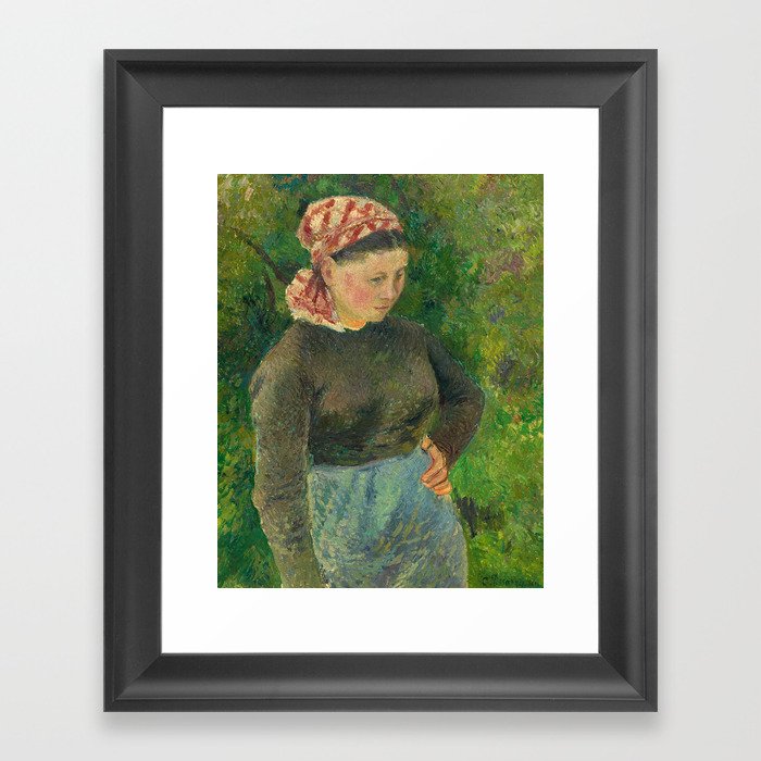 Peasant Woman, 1880 by Camille Pissarro Framed Art Print