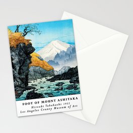 Foot of Mount Ashitaka By Hiroaki Takahashi Japanese Woodblock Painting Stationery Card