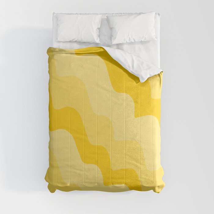 Yellow wavy gradient  Comforter