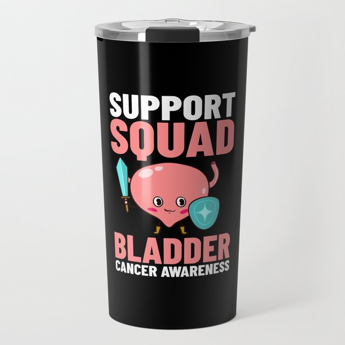 Bladder Cancer Ribbon Awareness Chemo Survivor Travel Mug
