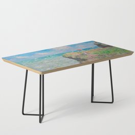 Impressionist Landscape - Cliffs and Ocean - by Claude Monet Coffee Table