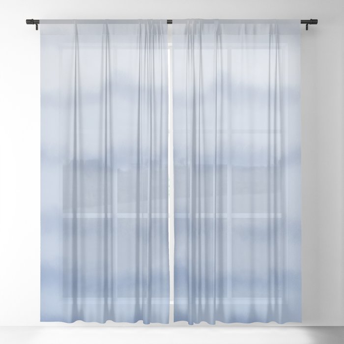 Ombre Ocean Tides - Blue Sheer Curtain