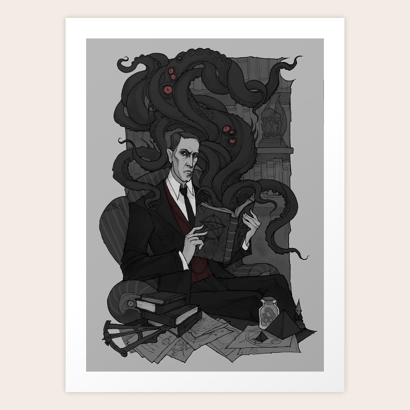 H P Lovecraft Art Print By Irenhorrors Society6