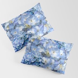 Blue hydrangeas - floral art  Pillow Sham