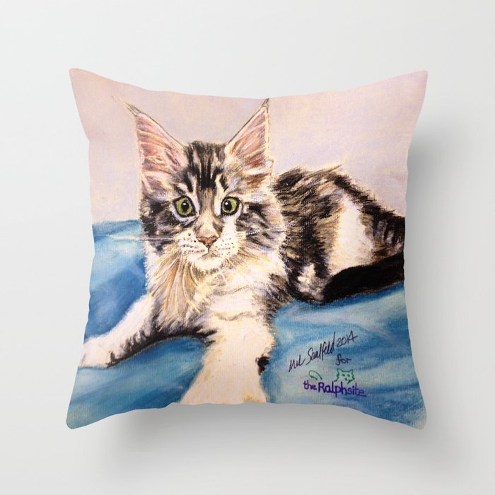 Original Pet Animals Artwork Non Profit Maine Coon Kitten Cat