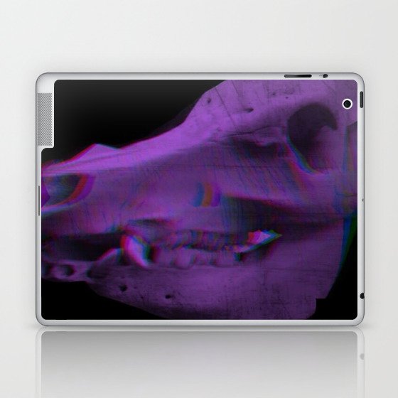Glitch Feral Hog Skull Laptop & iPad Skin