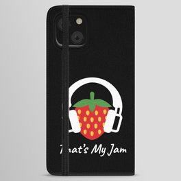 Thats My Jam Strawberry Fruit Headphones iPhone Wallet Case