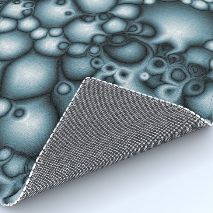 Abstract Blue Bubbles Macro Rug By Perkinsdesigns