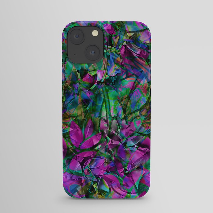 Floral Abstract Stained Glass G276 iPhone Case by MedusArt | Society6