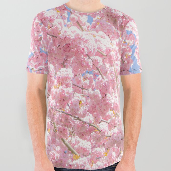Japanese cherry - vintage look - spring - floral art All Over Graphic Tee