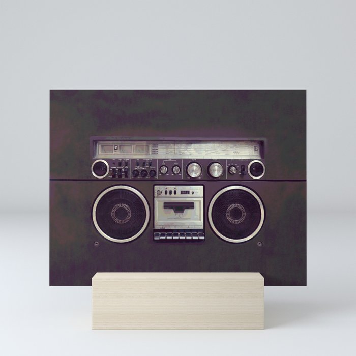 Retro Boombox Mini Art Print