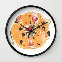 Renards jumeaux Wall Clock | Watercolor, Couple, Amour, Painting, Jumeaux, Renard, Jumelles 