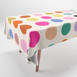 Colorful Vintage Geometric Dots Tablecloth