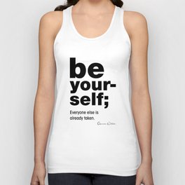 Be Yourself Oscar Wilde Quote. Unisex Tank Top