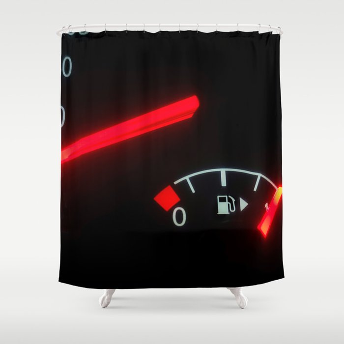 Fuel Gauge, Full Tank, Car Fuel Display Shower Curtain