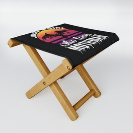 Just a Girl who loves Mothman Retro Sunset Womens Folding Stool