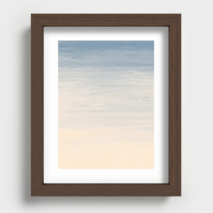 Ocean Waves Abstract Painting Recessed Framed Print
