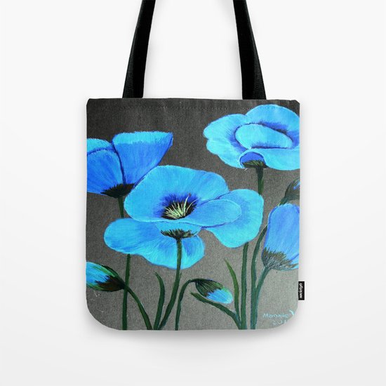 Blue poppies Tote Bag