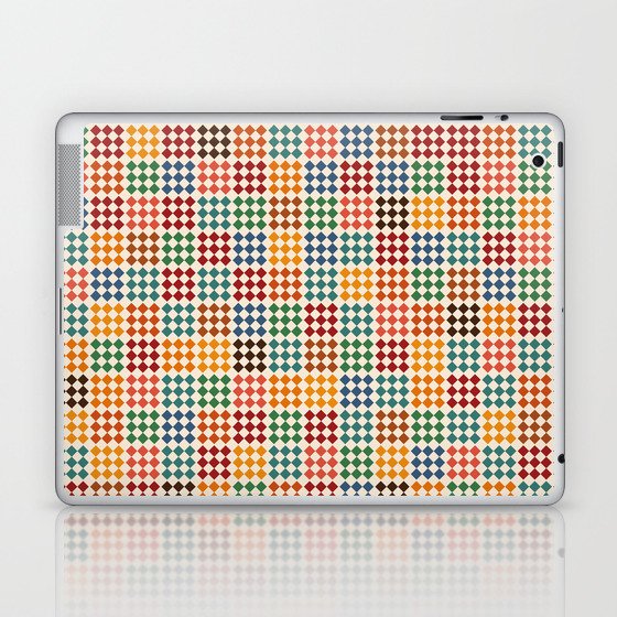 Geometric retro colorful pattern Laptop & iPad Skin