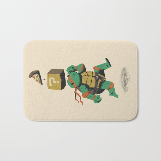 turtle power..up Bath Mat
