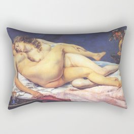 The Sleepers - Gustave Courbet Rectangular Pillow