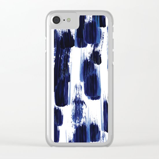 Blue mood Clear iPhone Case