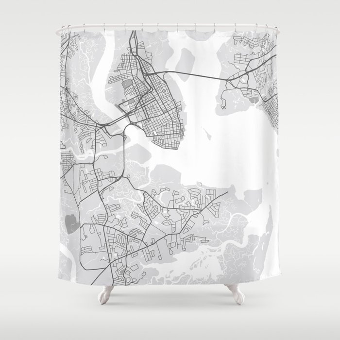 Charleston South Carolina Map, Charleston Map, Minimalist Map