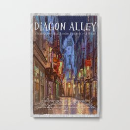Diagon Alley Metal Print | Graphicdesign, Urban, Wizardshop, Travelposter, Dragon, Movieposter, Fantasyplaces, Potterhead, Abstract, Magic 