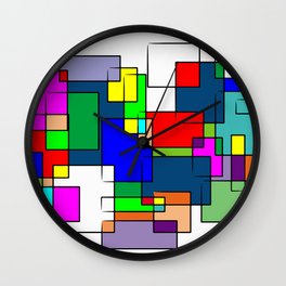 Flashback Colour Wall Clock | Geometricshapes, Abstract, Geometricsquares, Windows, Colourful, Abstractart, Graphicdesign, Scenicsolitude, Geometricpatterns 