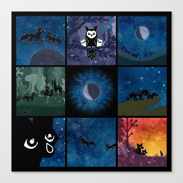 Scenes from "To the Moon and Back" Canvas Print