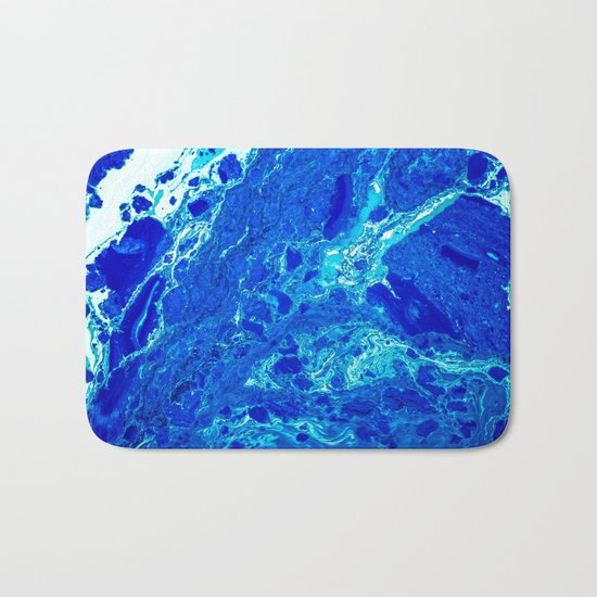 blue marble Bath Mat