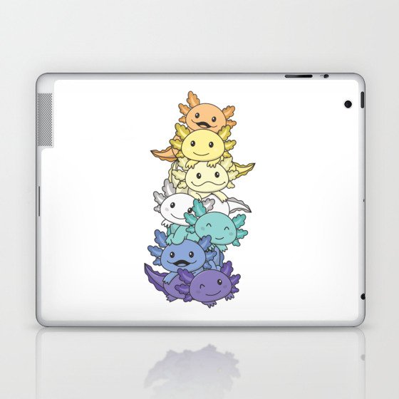 Genderfaun Flag Gay Pride Lgbtq Axolotl Laptop & iPad Skin