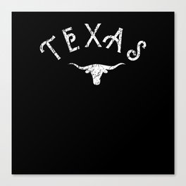 Texas Western Bull Vintage Pride Canvas Print