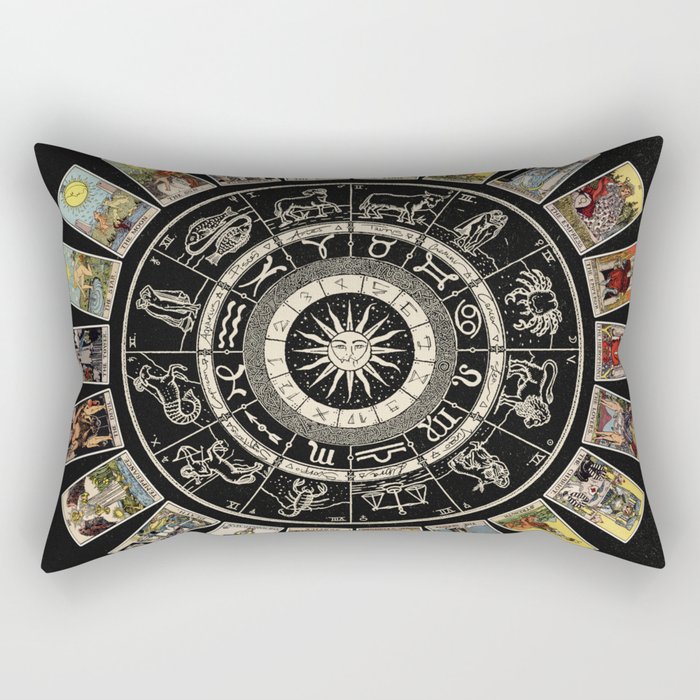 The Major Arcana & The Wheel of the Zodiac Rectangular Pillow