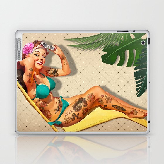 Beach Pin-up Laptop & iPad Skin
