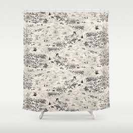 Dragons of the Magic Land Shower Curtain