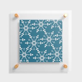 Winter Snowflake Pattern Floating Acrylic Print