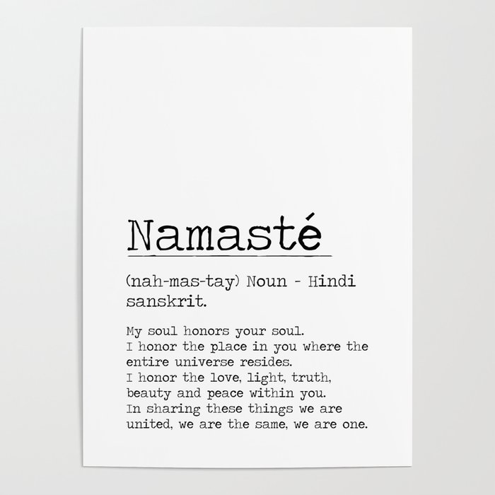Namasté Definition  Poster