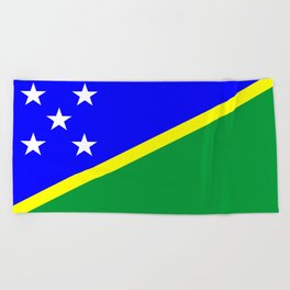 Solomon Islands country flag Beach Towel | Illustration, Political 