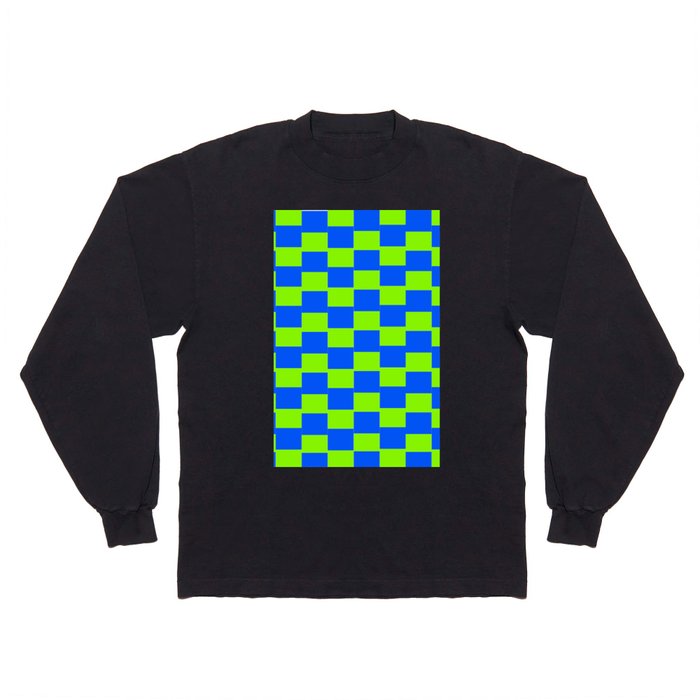 3  Abstract Grid Checkered 220718 Valourine Design  Long Sleeve T Shirt