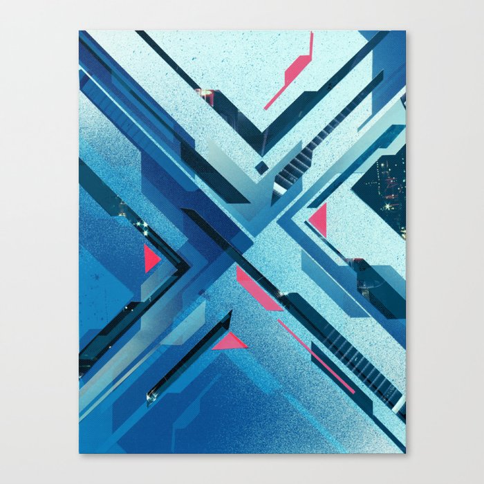 Geometric - Collage Love Canvas Print