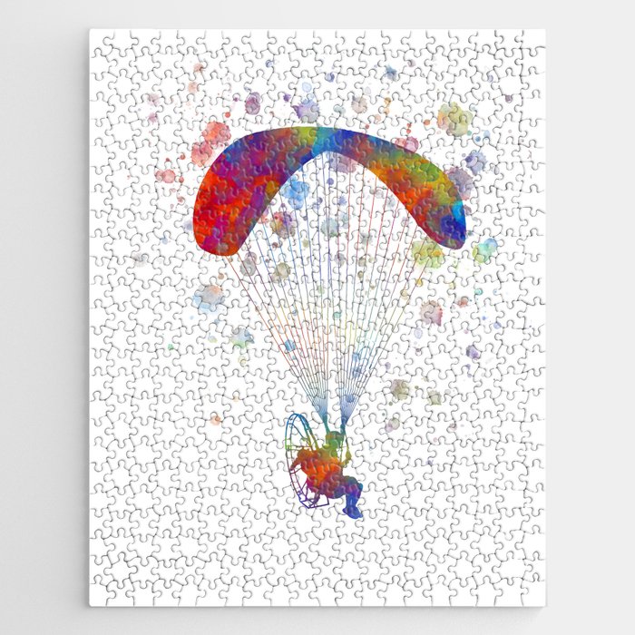 Skydiver in watercolor Jigsaw Puzzle