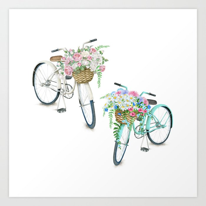 Pictures of bicycles with flowers sales
