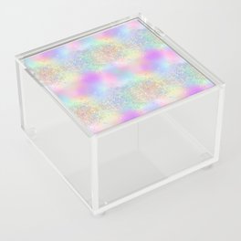 Pretty Rainbow Holographic Glitter Acrylic Box