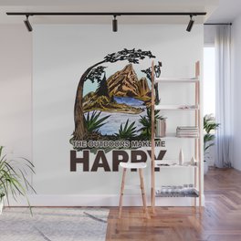 The Outdoors Make Me Happy Wall Mural