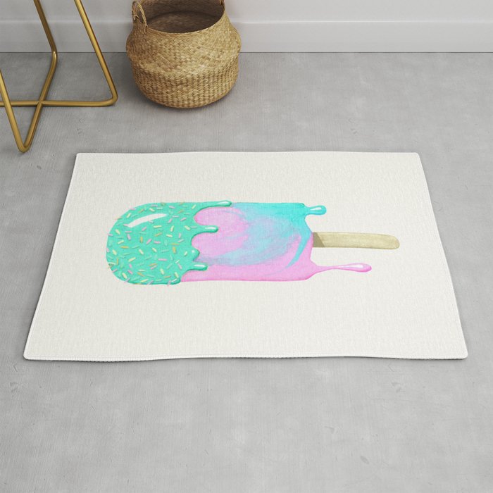 Melty ice cream painting Rug