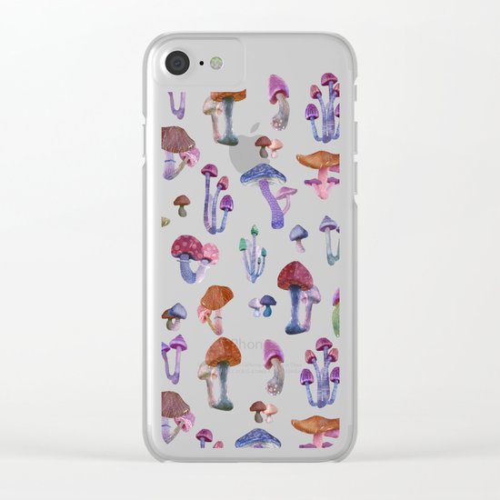 mushrooms Clear iPhone Case