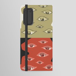 The crying eyes patchwork 1 Android Wallet Case